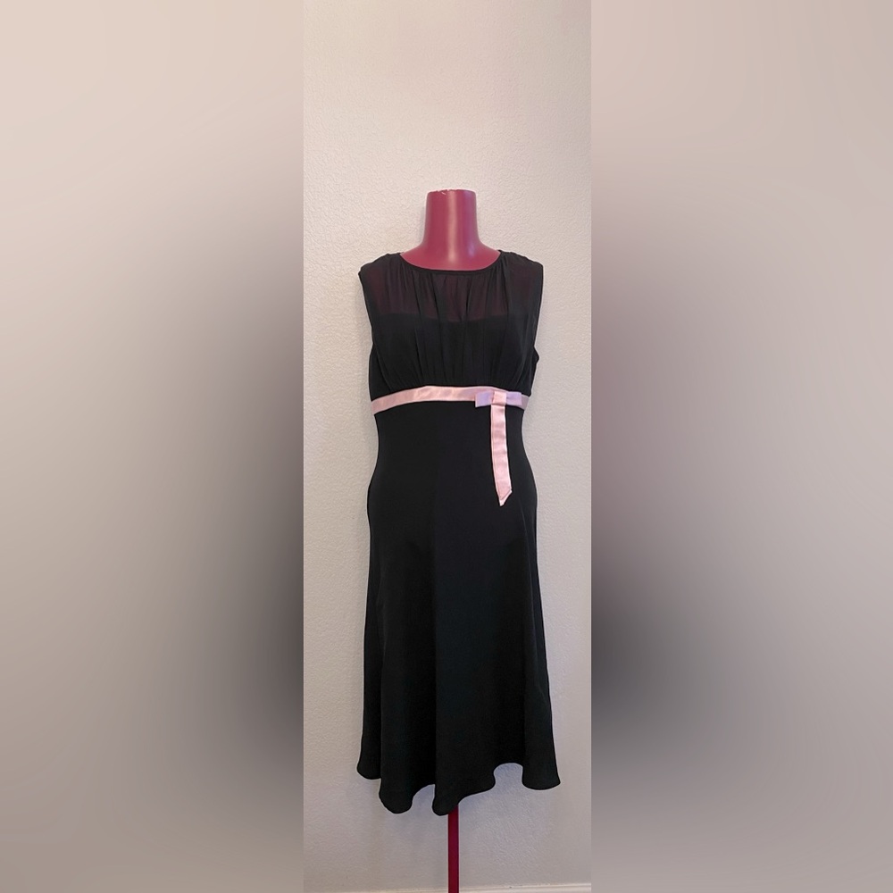 S.L. Fashions Pink Midi Dress with Elegant Style